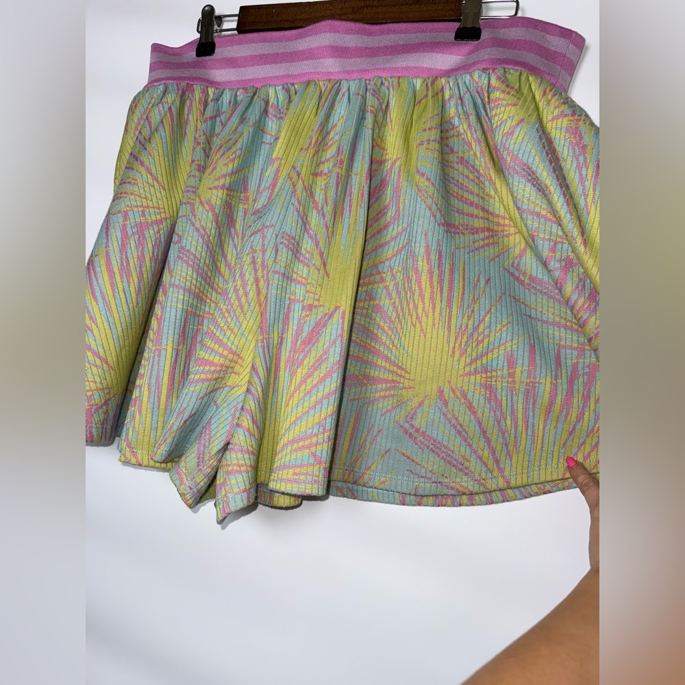 Emily McCarthy Palm Print Skort Preppy Resort Coastal Tennis Skirt XL - Picture 7 of 8